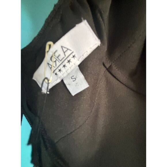 NWT Area Stars Black Cora Fringe Dress Strapless Lined Mini Grommets S - Picture 8 of 8